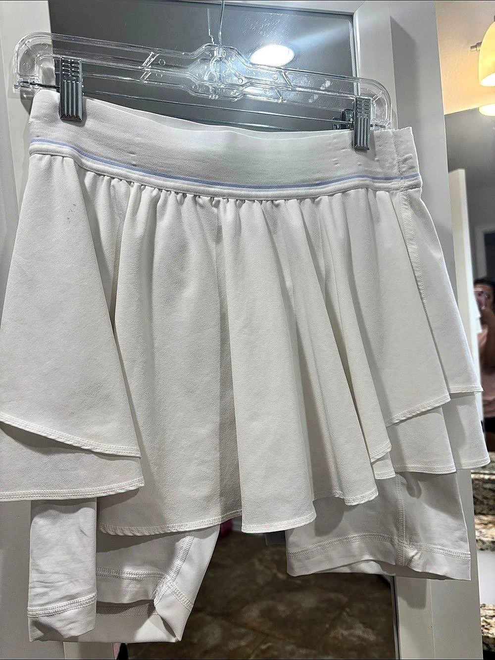 lululemon Tiered Pleats High-Rise Tennis Skirt White Size 8